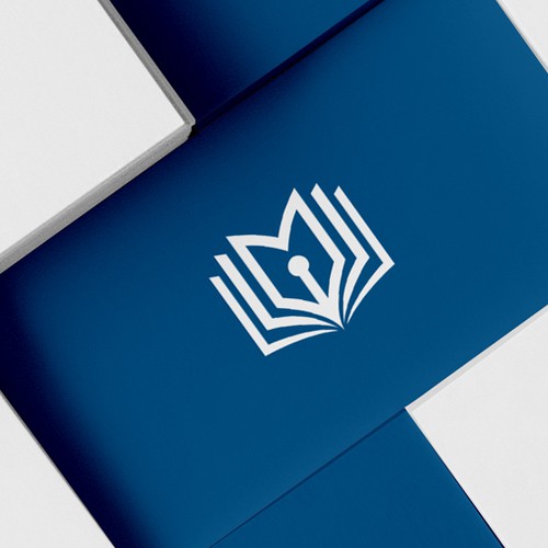 Writing logo with the title 'Unused Minimal book writer logo.'