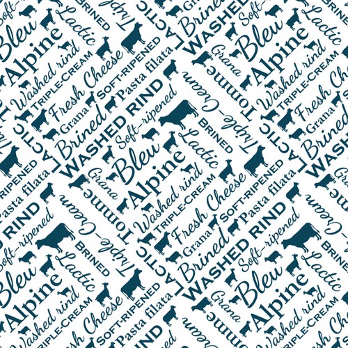 Dairy design with the title 'Cheese wrapping paper pattern'