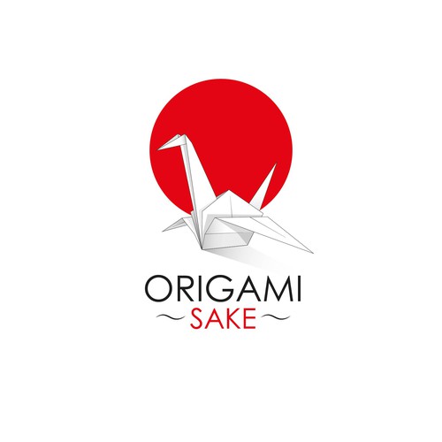 Origami brand with the title 'Origami sake logo proposal'