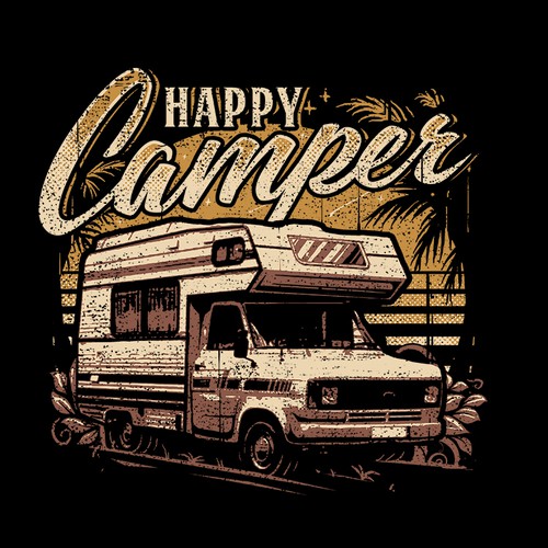Traveling design with the title 'RV AND CAMPING TSHIRT'