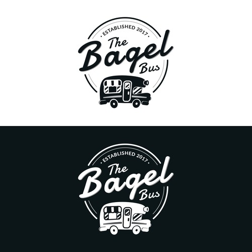 Bagel logo with the title 'Logo Concept for The Bagel Bus'