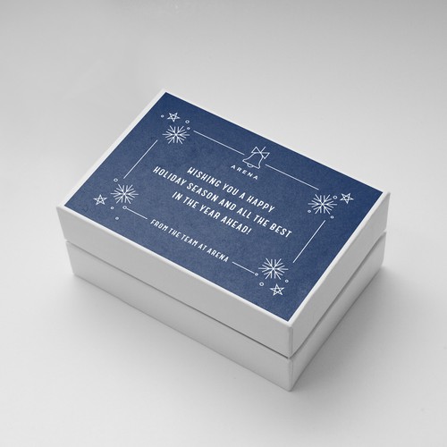 Gift box design with the title 'Christmas themed sticker for the gift box.'