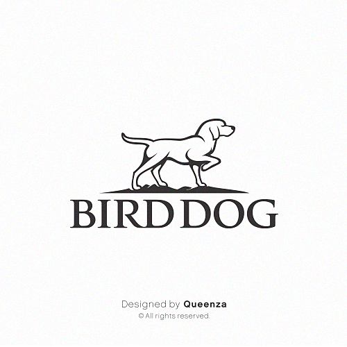 Core logo with the title 'Dog logo design, simple, confident and strong.'