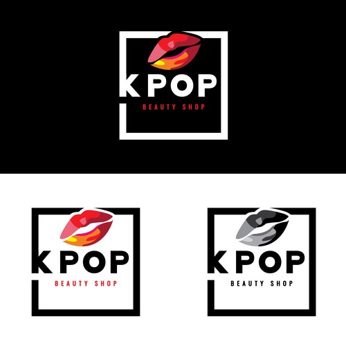 Lips design with the title 'pop art lips'