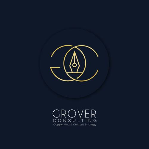 Writing logo with the title 'Grover Consulting Logo Design'
