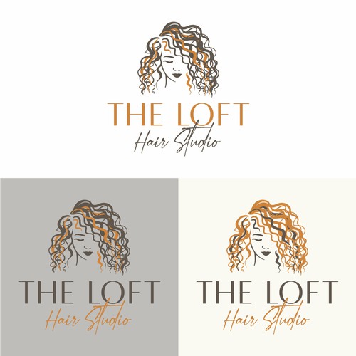 Gray logo with the title 'The Loft Hair Studio'