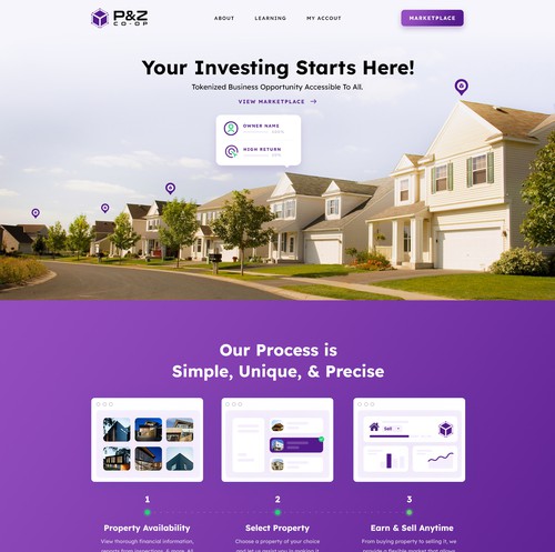 Token design with the title 'PZ Coop Real Estate Wordpress '