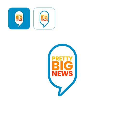Podcast brand with the title 'Logo and Branding for New Podcast called "Pretty Big News"'