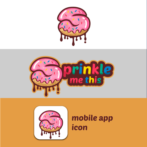 Donut  logo with the title 'Sprinkle me this'
