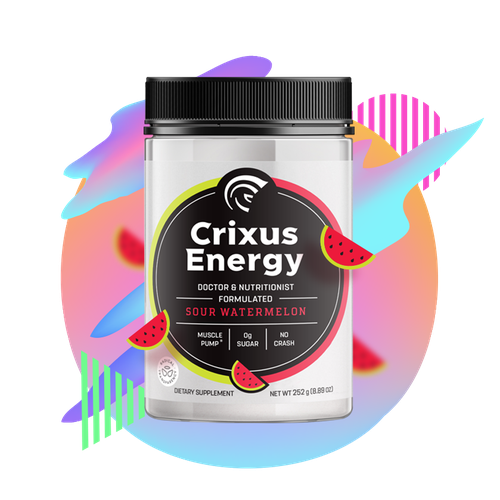 Retro artwork with the title 'Energy Powder for Gen Z'