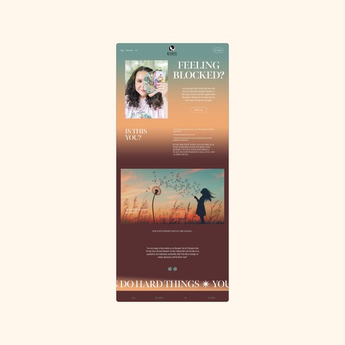 Website with the title 'Gradient Style Therapist Website'