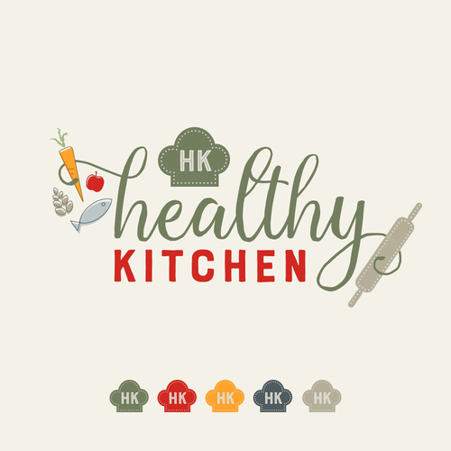 Healthy food design with the title 'Logo design for personal chef'