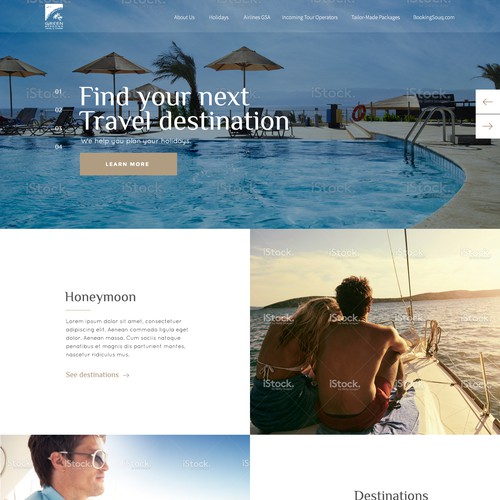 Background design with the title 'Design for Travel Company'