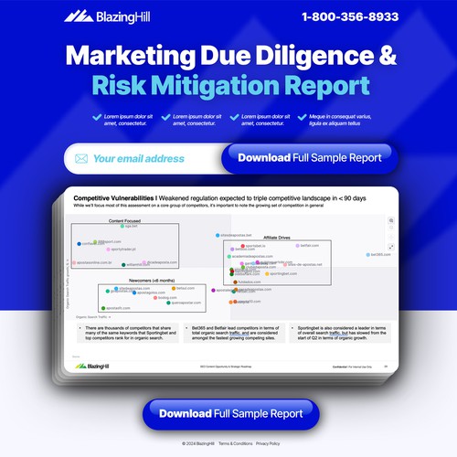 Company design with the title 'Form landing page creation for consulting company'