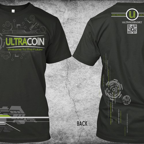 Internet t-shirt with the title 'Create an eye-catching shirt to represent the digital currency Ultracoin!'