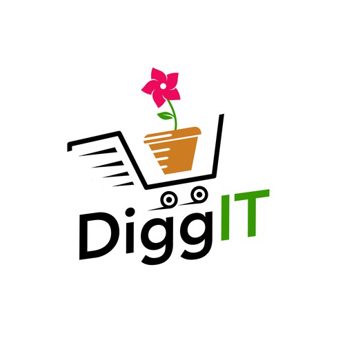 Cart logo with the title 'DiggIT'