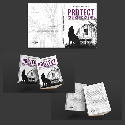 Abstract book cover with the title 'Protect your pack and your den!'