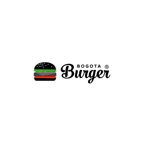 Burger design with the title 'Logo Black burger'