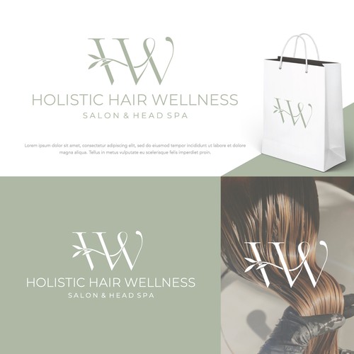 Hair salon logo with the title 'Holistic Hair Wellness'