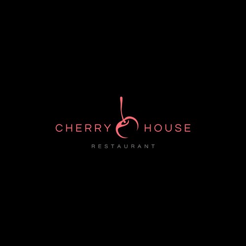 Cherry logo with the title 'Sophisticated concept of restaurant logo'