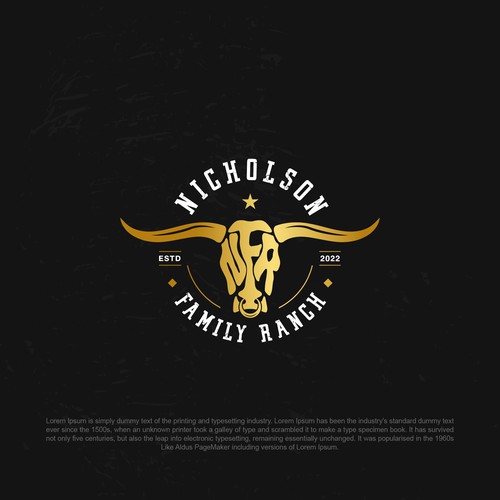 Family business logo with the title 'NICHOLSON FAMILY RANCH'