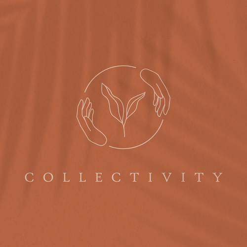 Hand design with the title 'Organic Collective Logo'