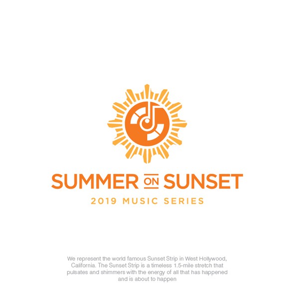 Concert logo with the title 'Summer on Sunset'