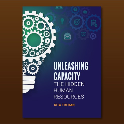 Attractive book cover with the title '✩ Modern, clean & minimal yet vibrant cover design for classy & contemporary HR professionals book ✩'