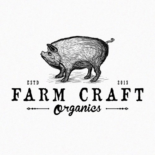 Pork logo with the title 'Farm pig'