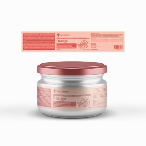 Orange label with the title 'Label Design'