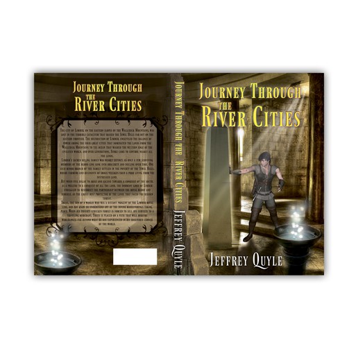 Magic book cover with the title 'Ingenairii Press - Journey Through the River Cities'