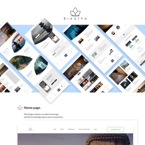 Meditation website with the title 'Meditation Website Presentation'