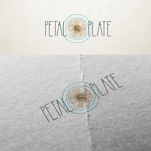 Circle logo with the title 'Petal & Plate'