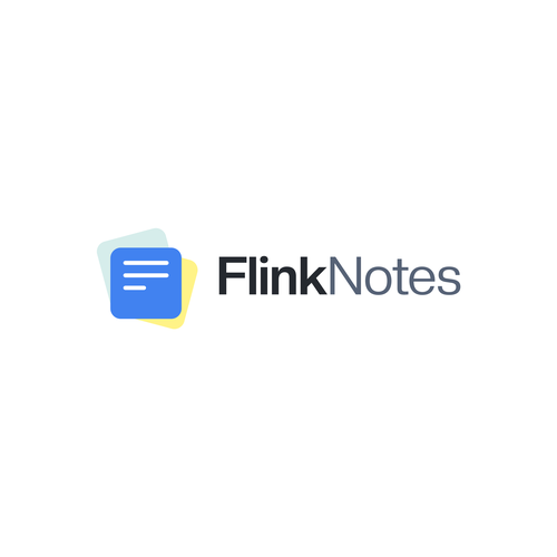Black notes logo with the title 'Logo concept: Note-taking app'