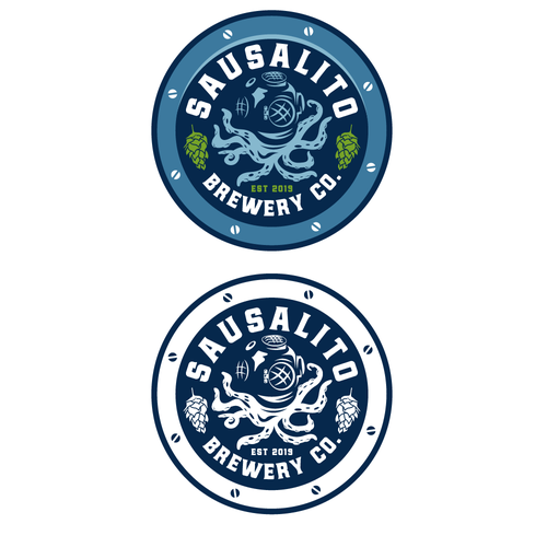 Helmet design with the title 'Sausalito Brewery Co.'