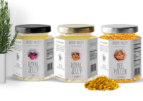 Honey label with the title 'Design an All-Natural Label for Orchid Valley'