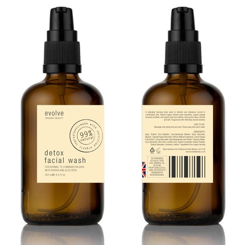 Stamp design with the title 'Label visualisation and design for a modern organic apothecary range'