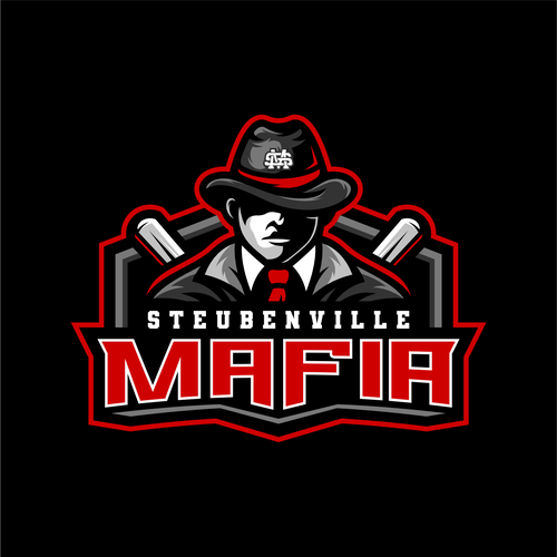 Mafia design with the title 'STEUBENVILLE MAFIA BASEBALL LOGO'