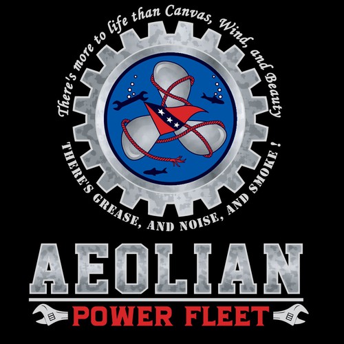 Metallic logo with the title 'Logo for Yacht club'