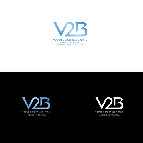 Vodka logo with the title 'Identity proposal for a carbonated drink with vodka'