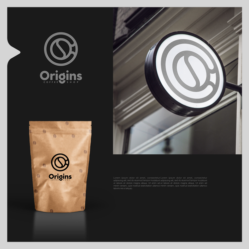 Coffee shop brand with the title 'Bold logo concept for coffee shop'