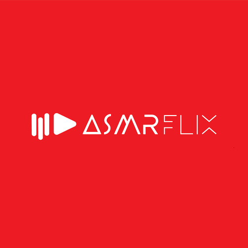 YouTube creator logo with the title 'Audio Logo Design for ASMRFLIX'