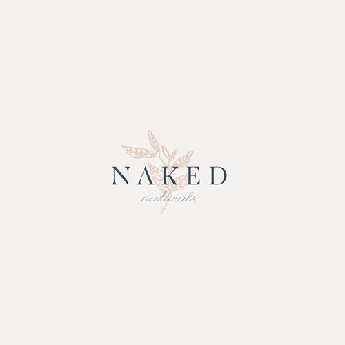 Neutral logo with the title 'Logo Concept for Naked Naturals'
