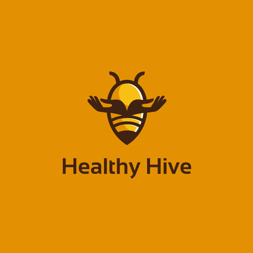 Creative design logo with the title 'Save the Bees with Healthy Hive'