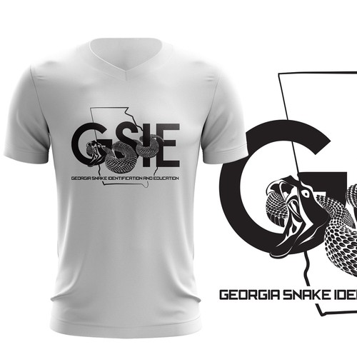 Education t-shirt with the title 'design shirt for georgia snake identication and education'