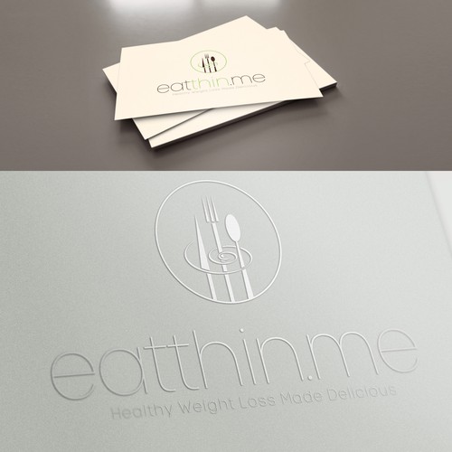 Thin design with the title 'Logo & business card for Eatthin.me'