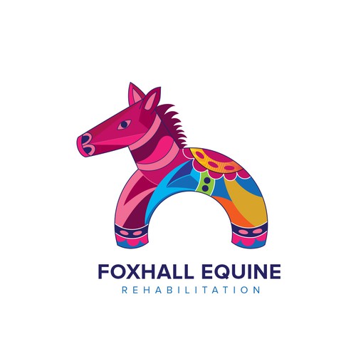 Rehab design with the title 'Foxhall Equine Rehabilitation logo design  for a rehabilitation center for horses.'