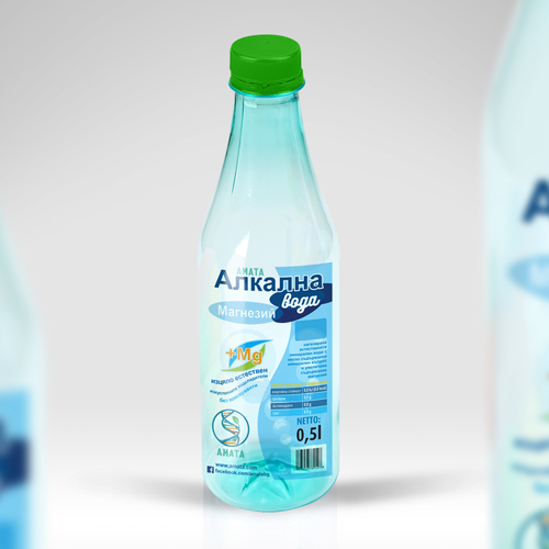 Plastic design with the title 'Amata - Bottle Label'