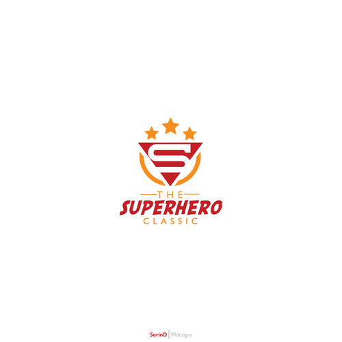 Superman logo with the title 'New logo wanted for The Superhero Classic'