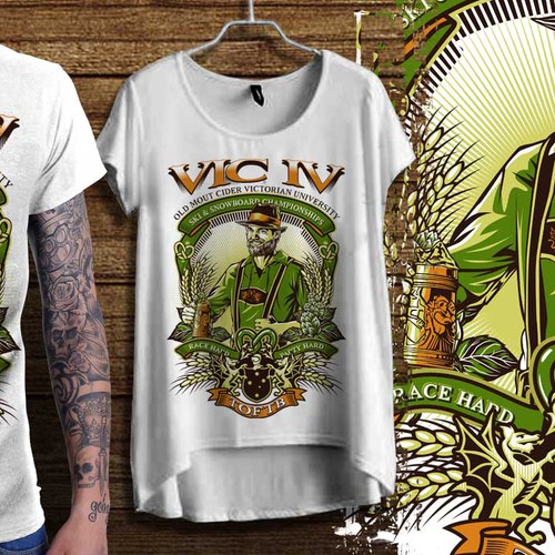 Beard design with the title 'VIC IV BREWERY'